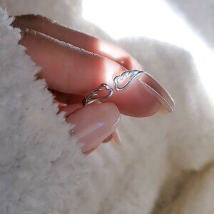 Sterling Silver Wings Ring, Spiritual Ring, Angel Ring, Solid 925